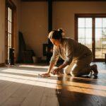 A wide-angle shot of a sun-drenched