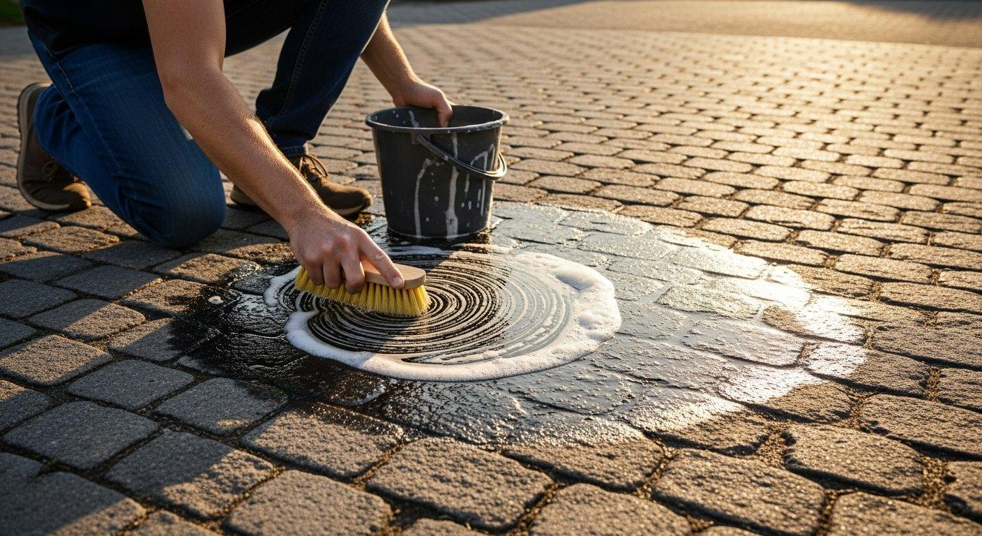 Jak usunąć plamę oleju z kostki? Domowe i chemiczne sposoby