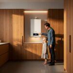 wide shot of a modern