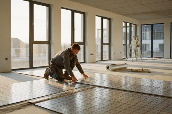 A wide shot of a modern