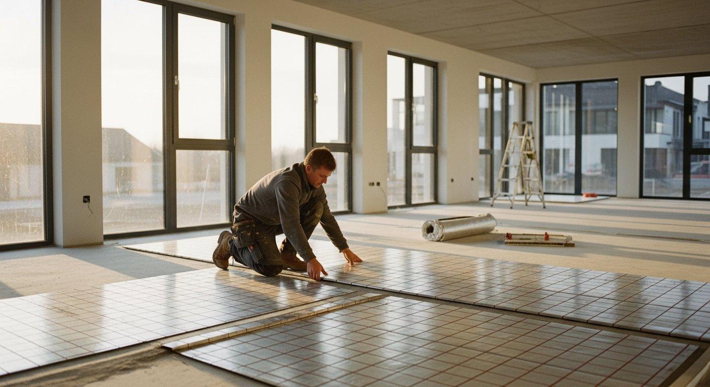 A wide shot of a modern