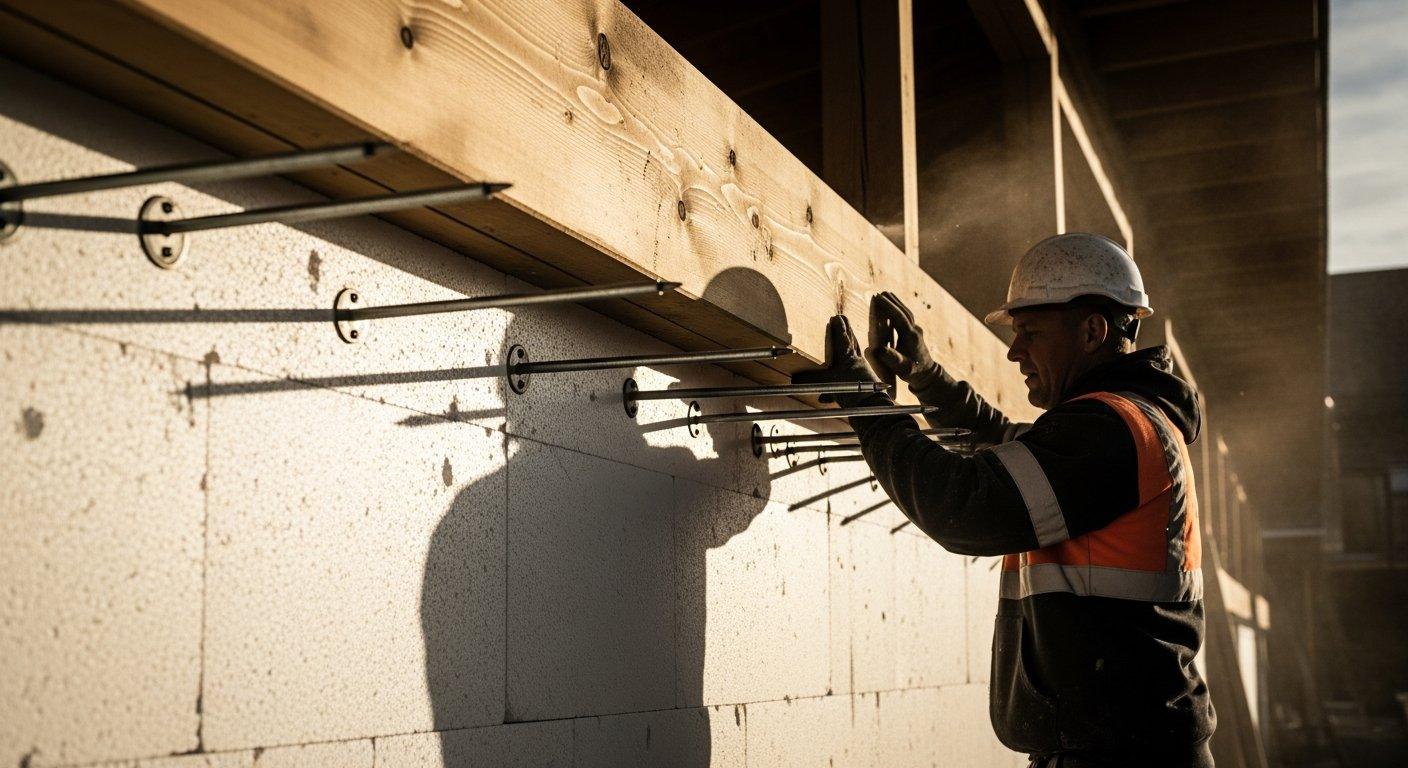 Mocowanie belki do ściany ocieplonej styropianem?