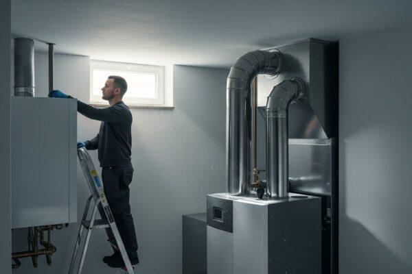 Odprowadzenie spalin z pieca gazowego z zamkniętą komorą