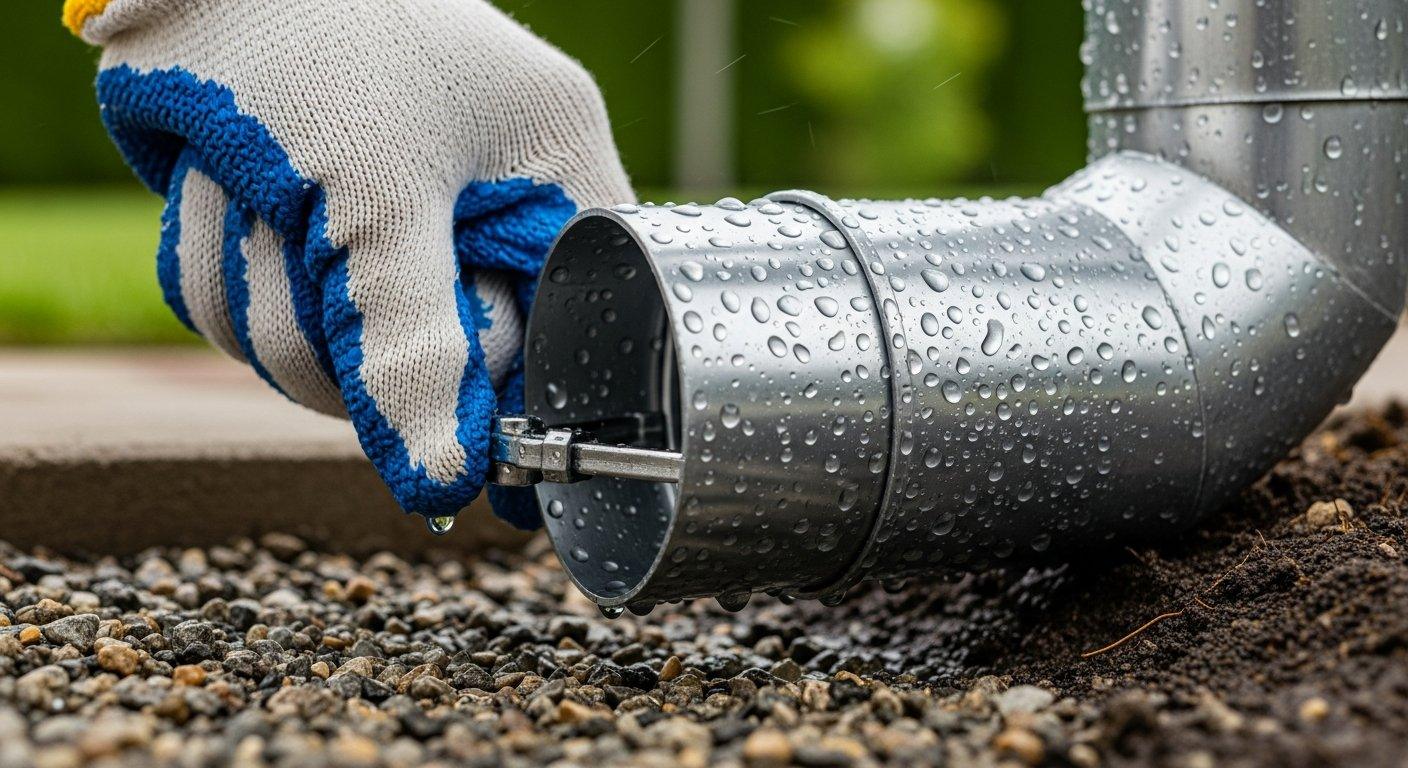 Odprowadzenie wody z rynny do drenażu – jak to wykonać?