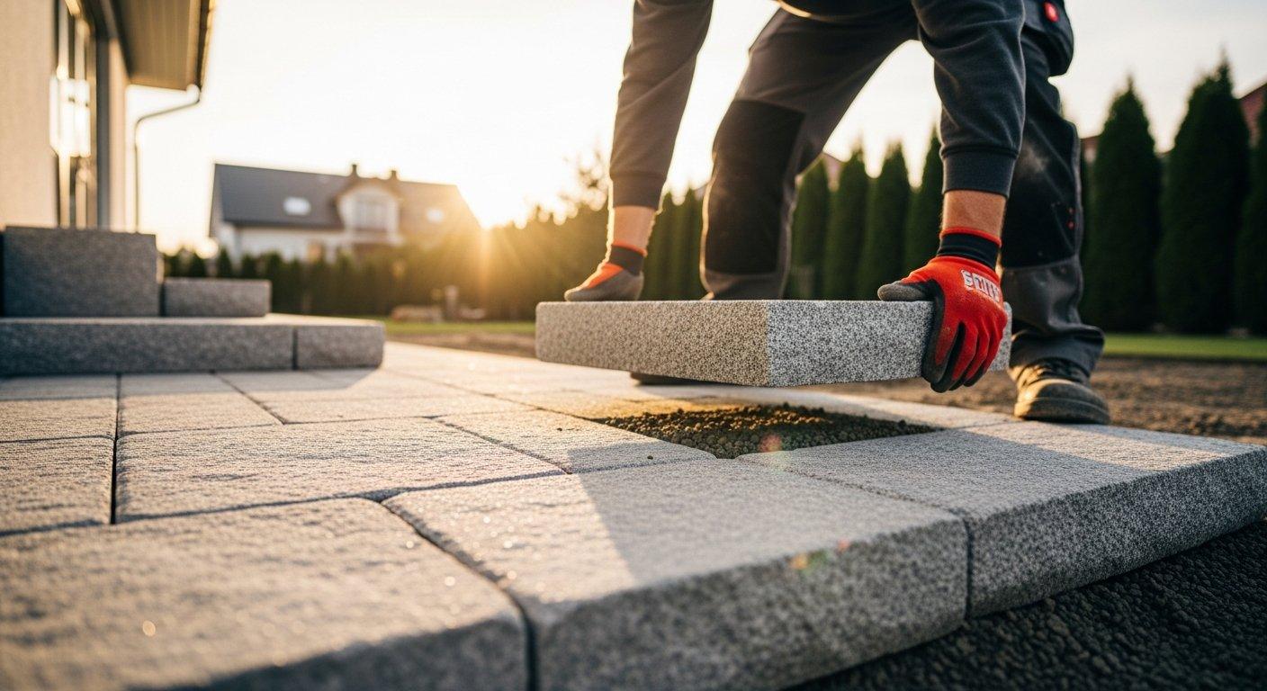 Podbudowa pod schody z kostki brukowej – krok po kroku