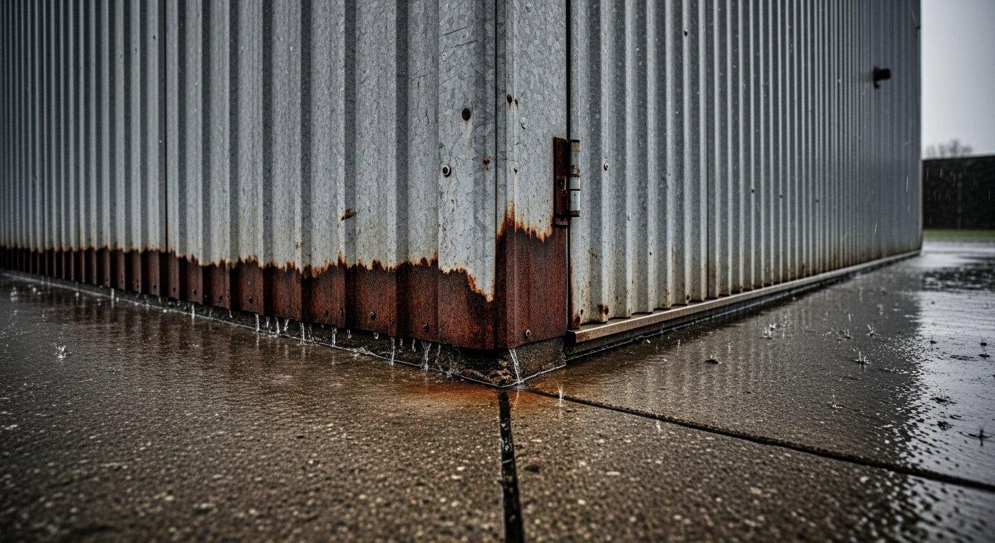 Przeciekający garaż blaszany od dołu – co zrobić?