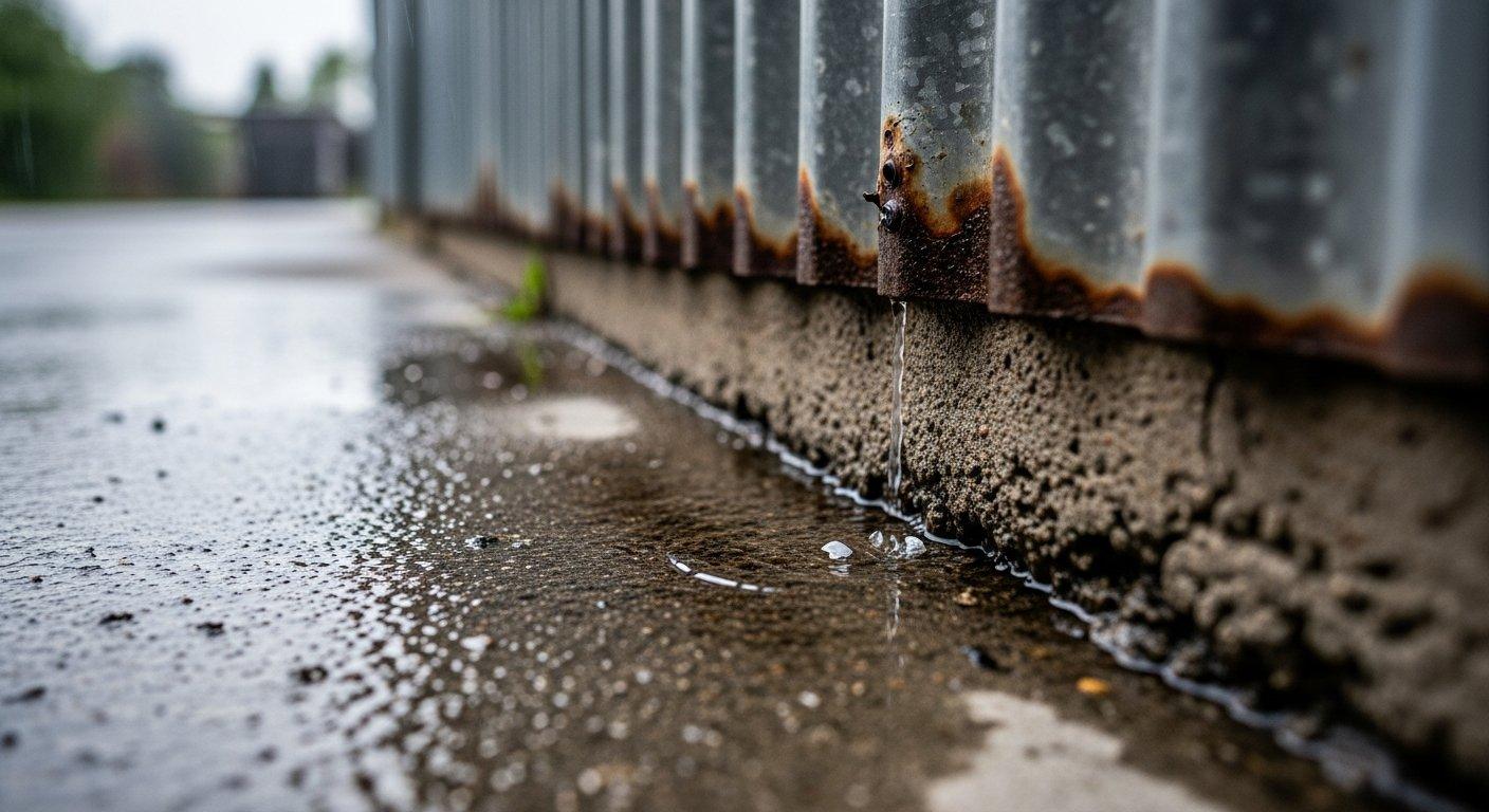 Przeciekający garaż blaszany od dołu – co zrobić?