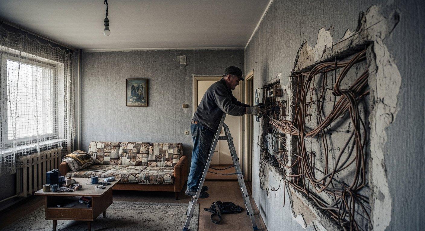 Schemat instalacji elektrycznej w bloku z wielkiej płyty