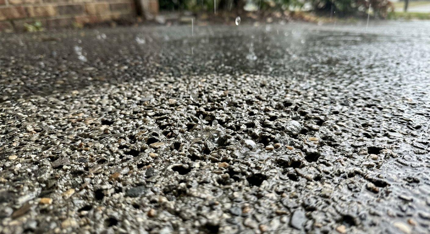 Beton jamisty (przepuszczalny) – drenaż i nawierzchnie